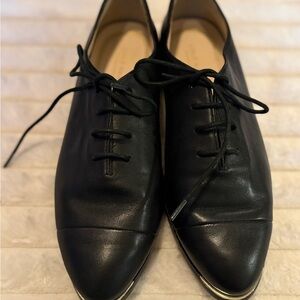 Cole Haan Grandseries Ambition Lace-Up Oxford Shoes Gold Accents Women’s 8B